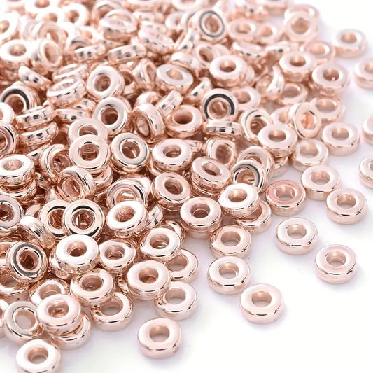 Distantiere disc 6x3mm rose gold