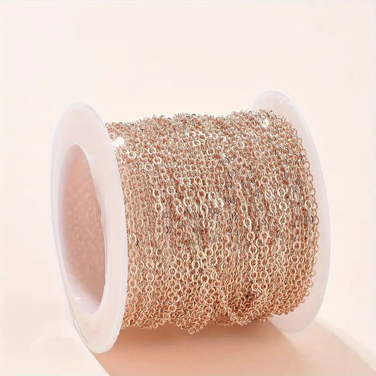 Lant otel inoxidabil 2.2x1.8x0.3mm rose gold