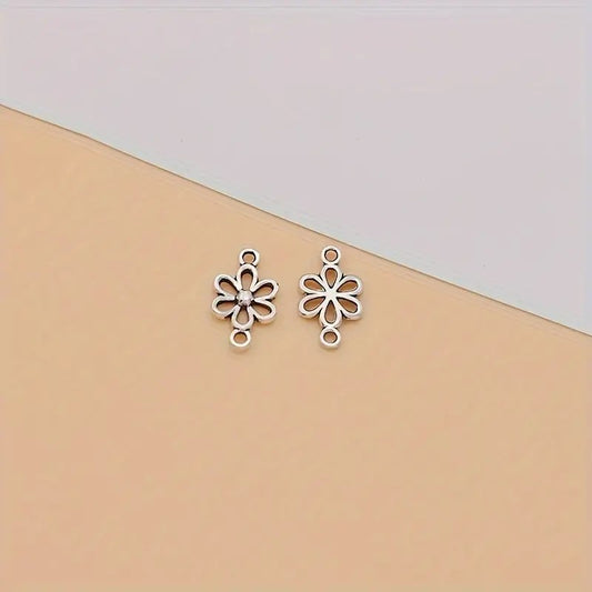 Link floricica 16x9mm argintiu