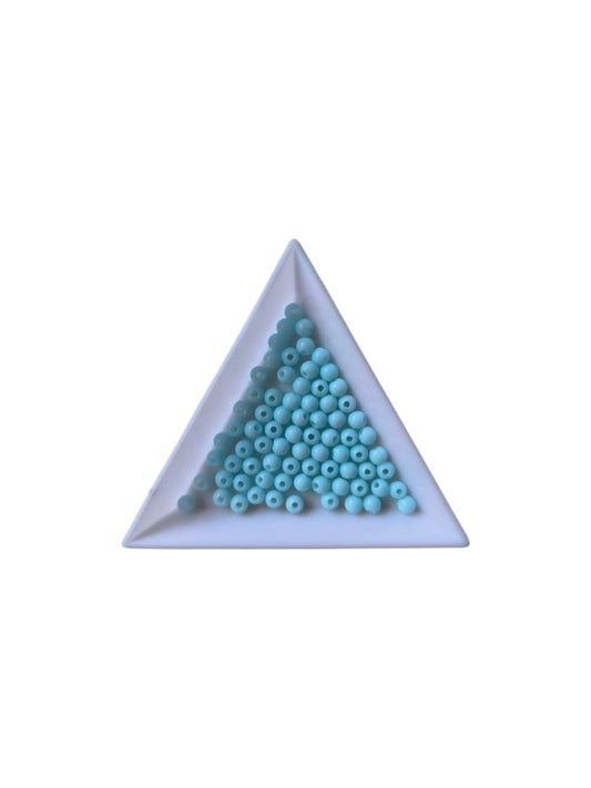 Margele acrilice 4mm albastru cer deschis