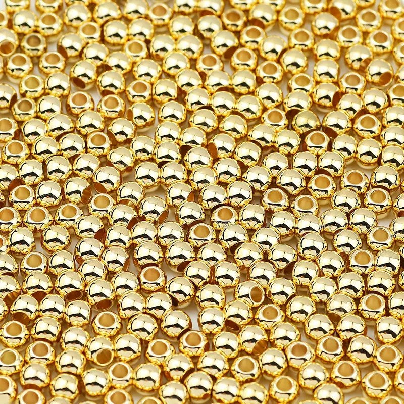 Margele acrilice 4mm auriu