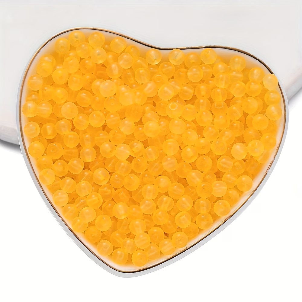 Margele acrilice 4mm portocaliu mat