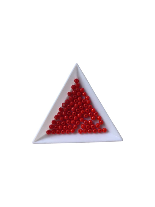 Margele acrilice 4mm rosu