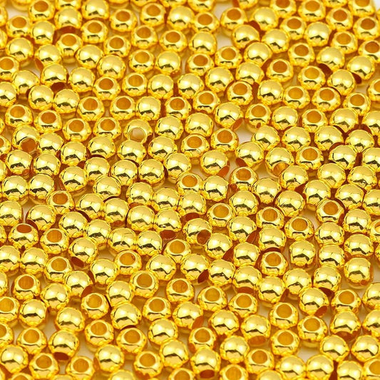 Margele acrilice 6mm auriu inchis