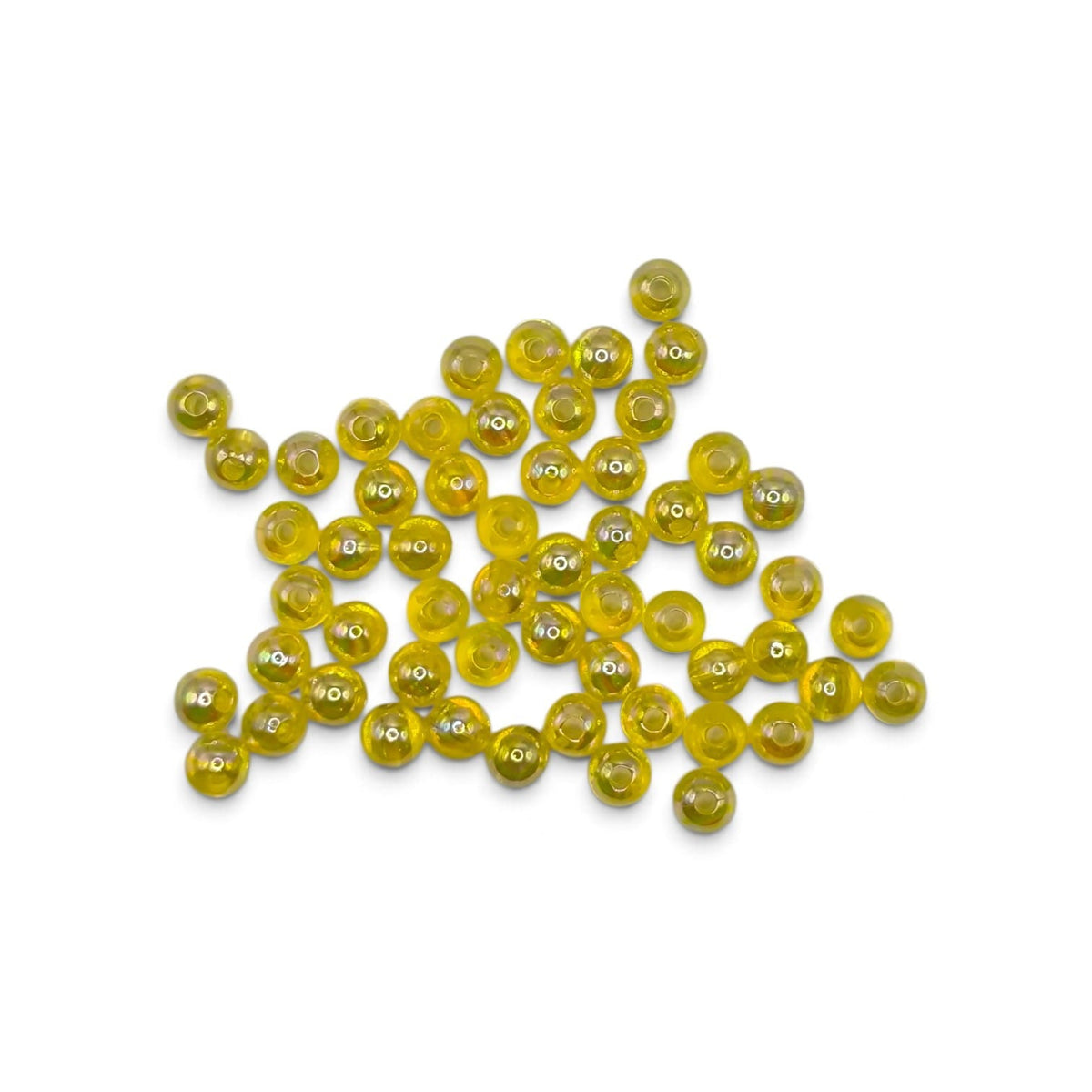 Margele acrilice 6mm galben efect AB
