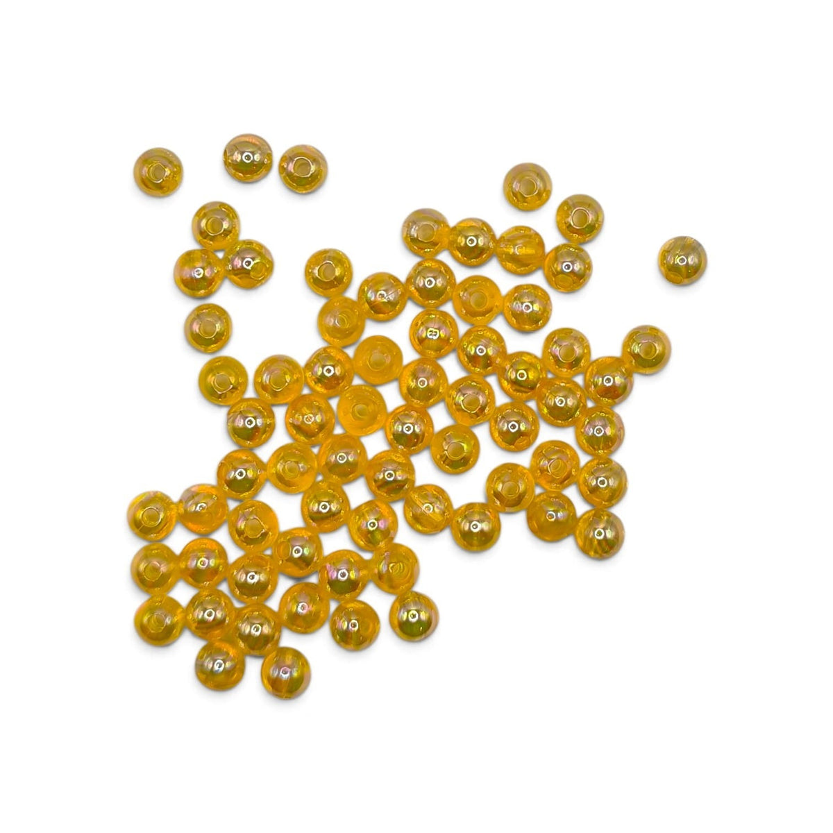 Margele acrilice 6mm portocaliu efect AB