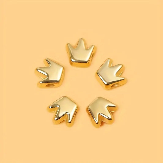 Margele acrilice coroana 6mm auriu