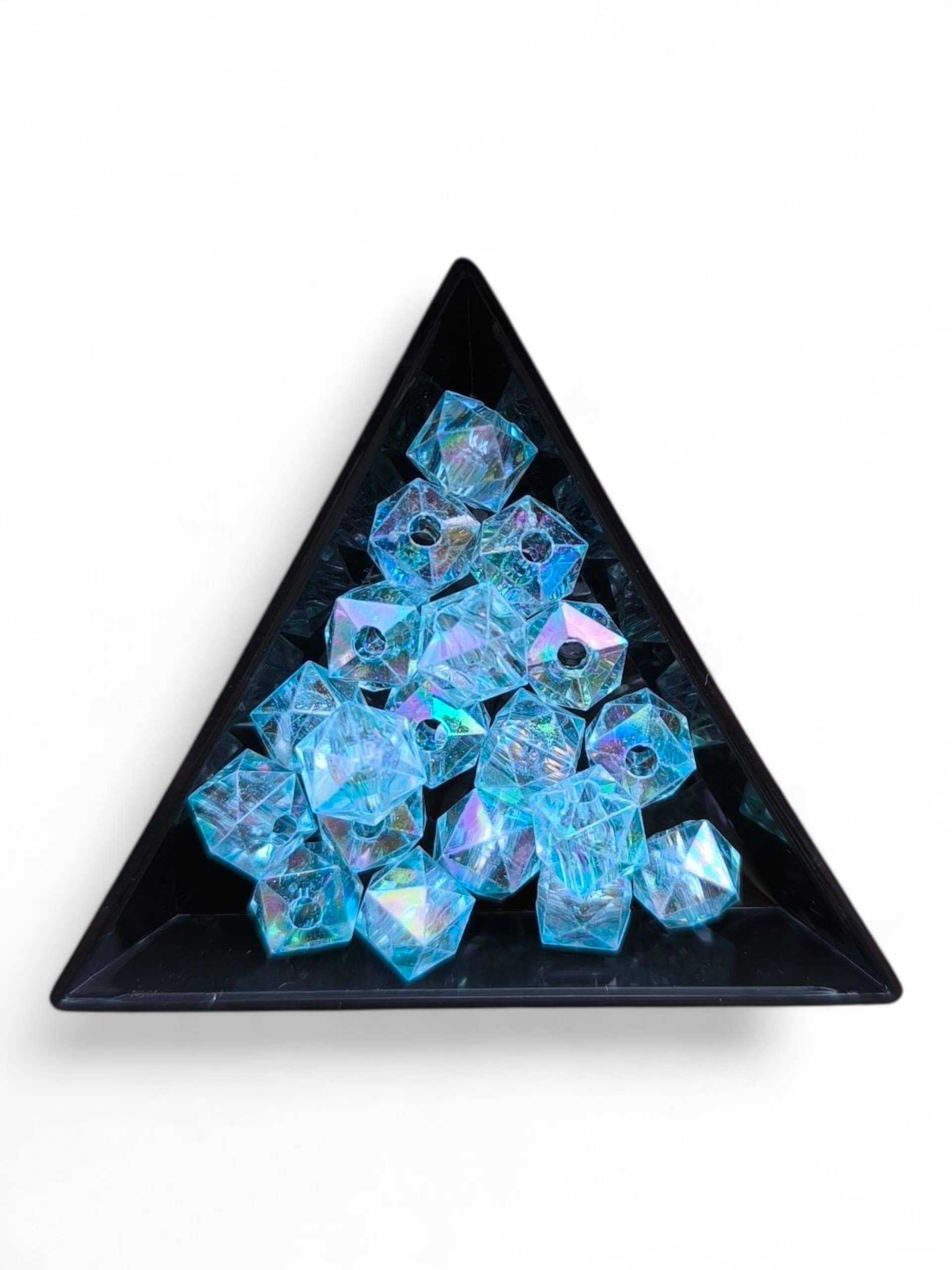 Margele acrilice cristal 1cm albastru