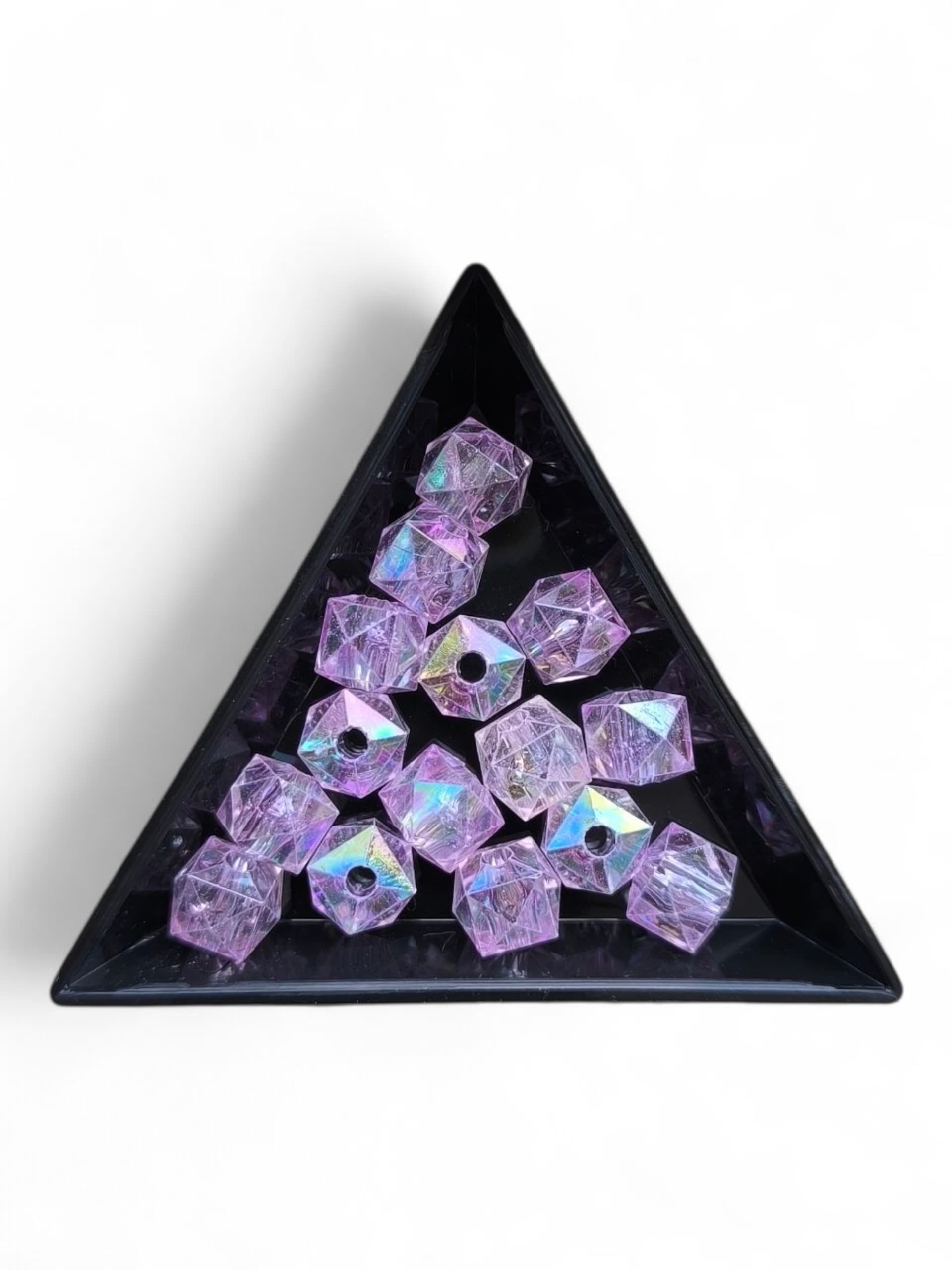 Margele acrilice cristal 1cm mov