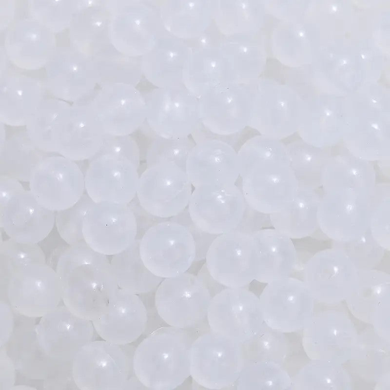 Margele acrilice fosforescente 6mm alb