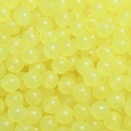 Margele acrilice fosforescente 6mm galben