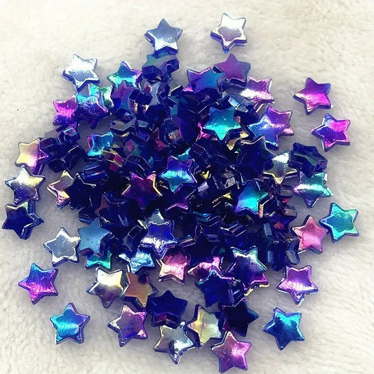 Margele acrilice stea 11mm albastru inchis