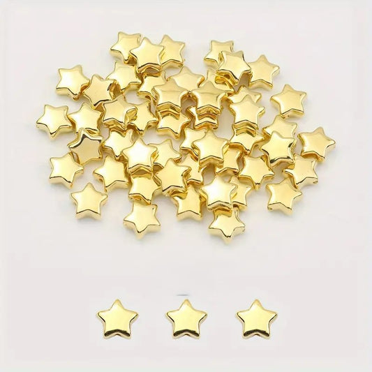 Margele acrilice stea 6mm auriu inchis