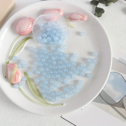 Margele sticla 4mm albastru deschis