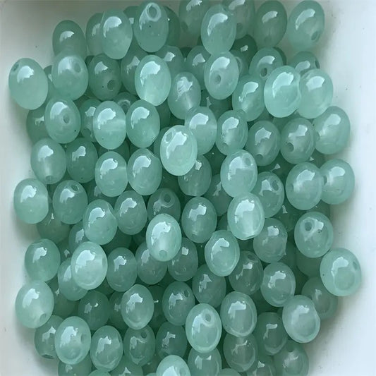 Margele sticla 4mm albastru verzui