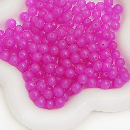 Margele sticla 4mm fucsia