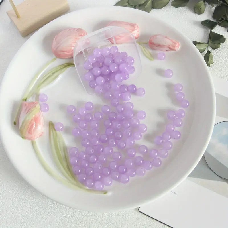 Margele sticla 4mm mov deschis