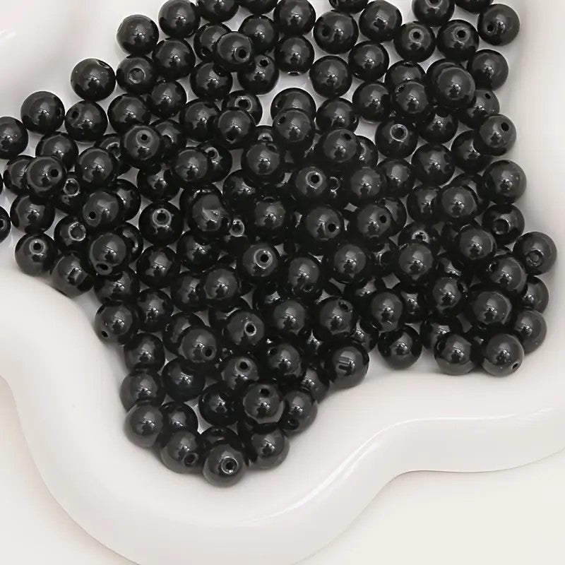 Margele sticla 4mm negru