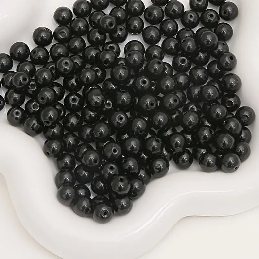 Margele sticla 4mm negru