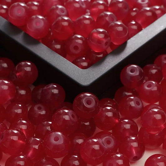Margele sticla 4mm rosu