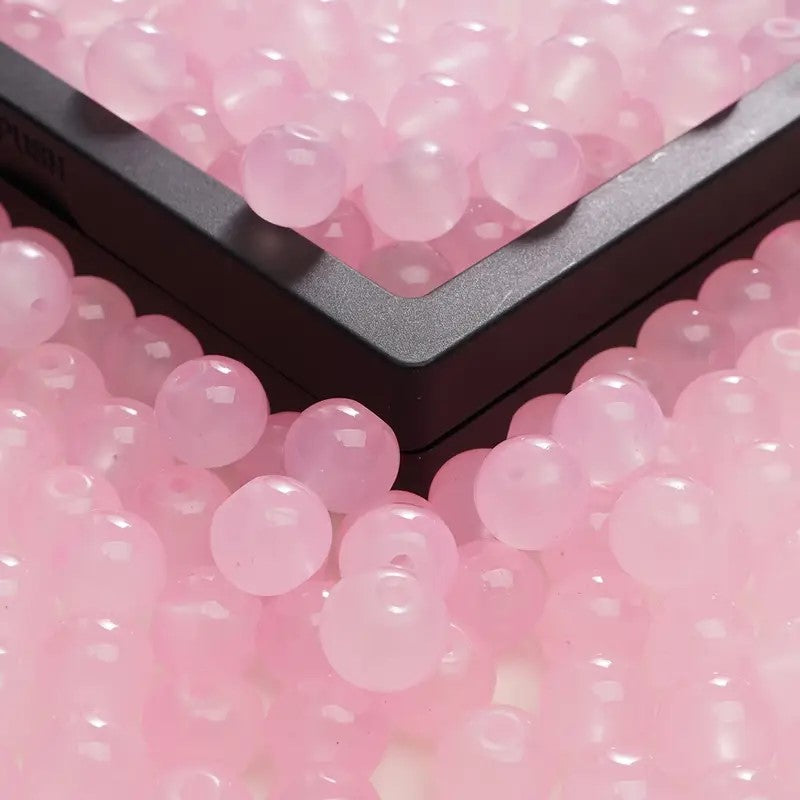 Margele sticla 4mm roz