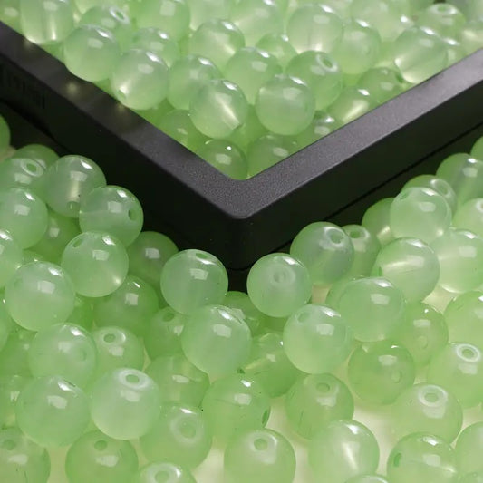 Margele sticla 4mm verde deschis