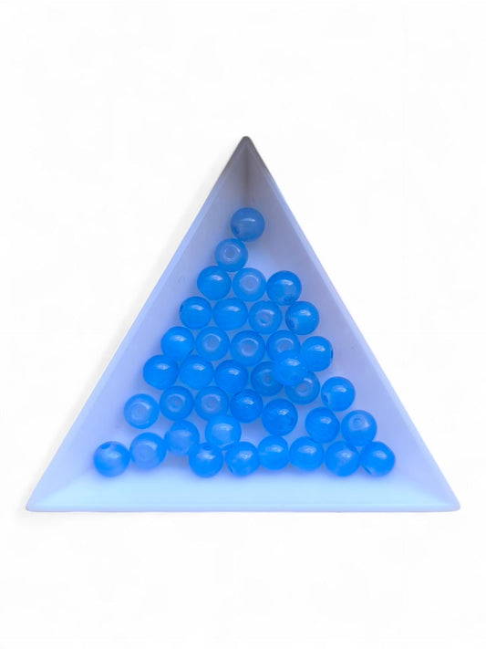 Margele sticla 6mm albastru inchis