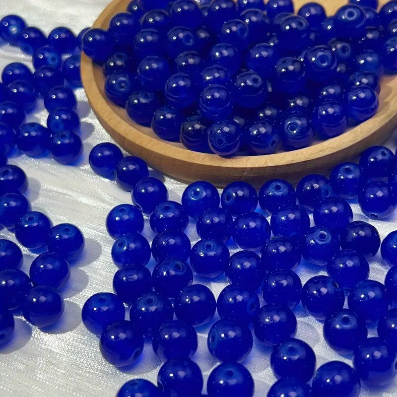 Margele sticla 6mm albastru regal