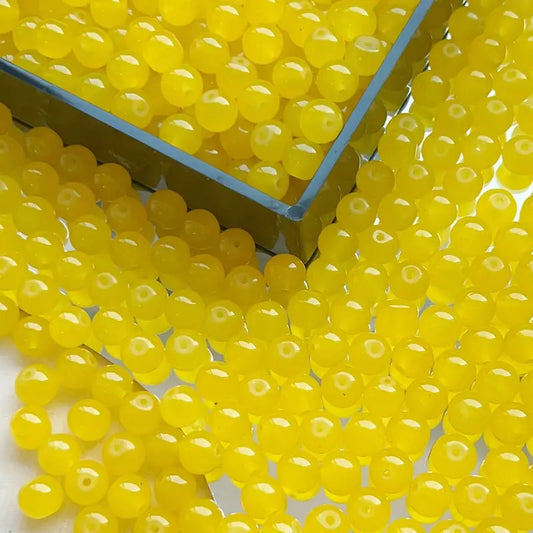 Margele sticla 6mm galben