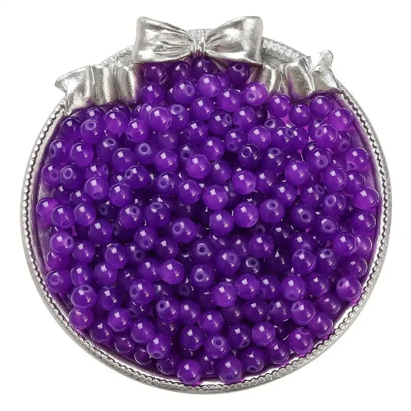 Margele sticla 6mm mov