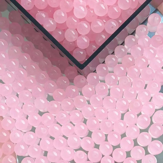 Margele sticla 6mm roz