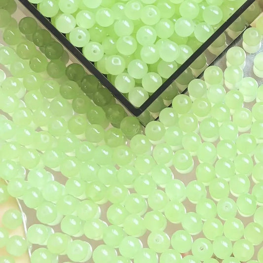 Margele sticla 6mm verde