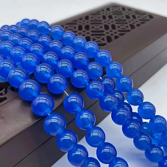 Margele sticla 8mm albastru regal