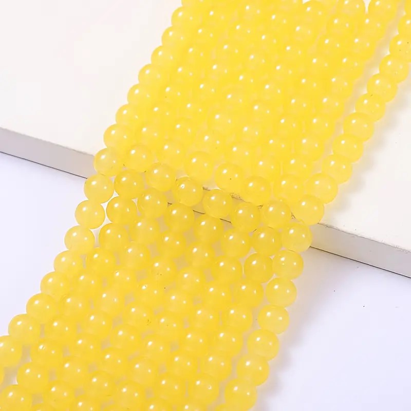 Margele sticla 8mm galben