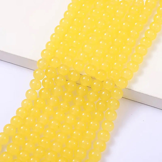Margele sticla 8mm galben