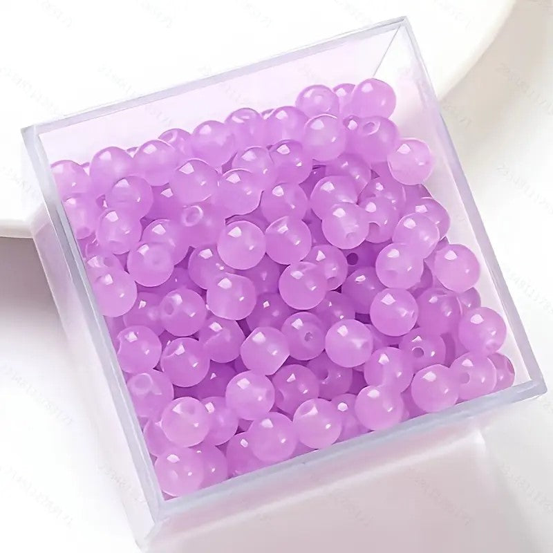 Margele sticla 8mm lila