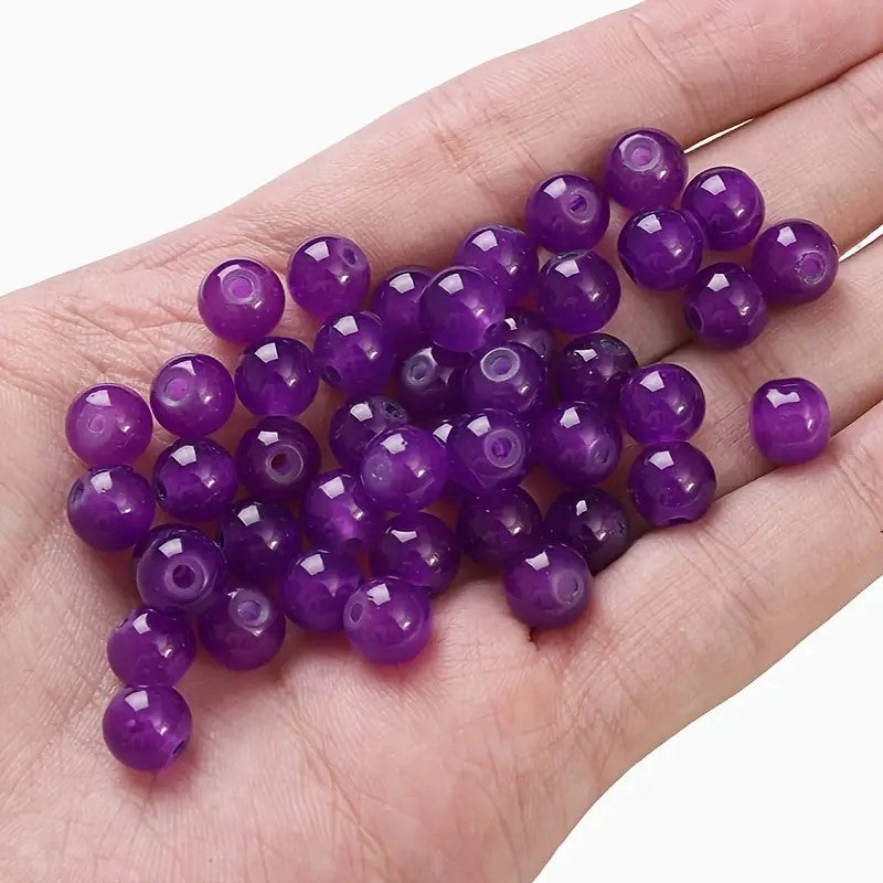 Margele sticla 8mm mov