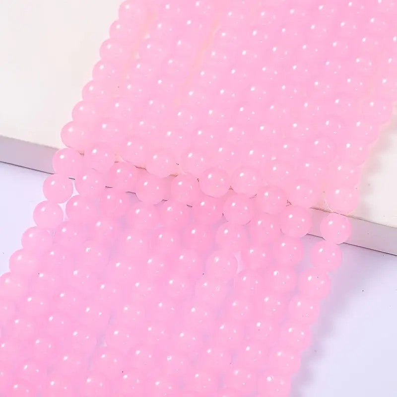 Margele sticla 8mm roz