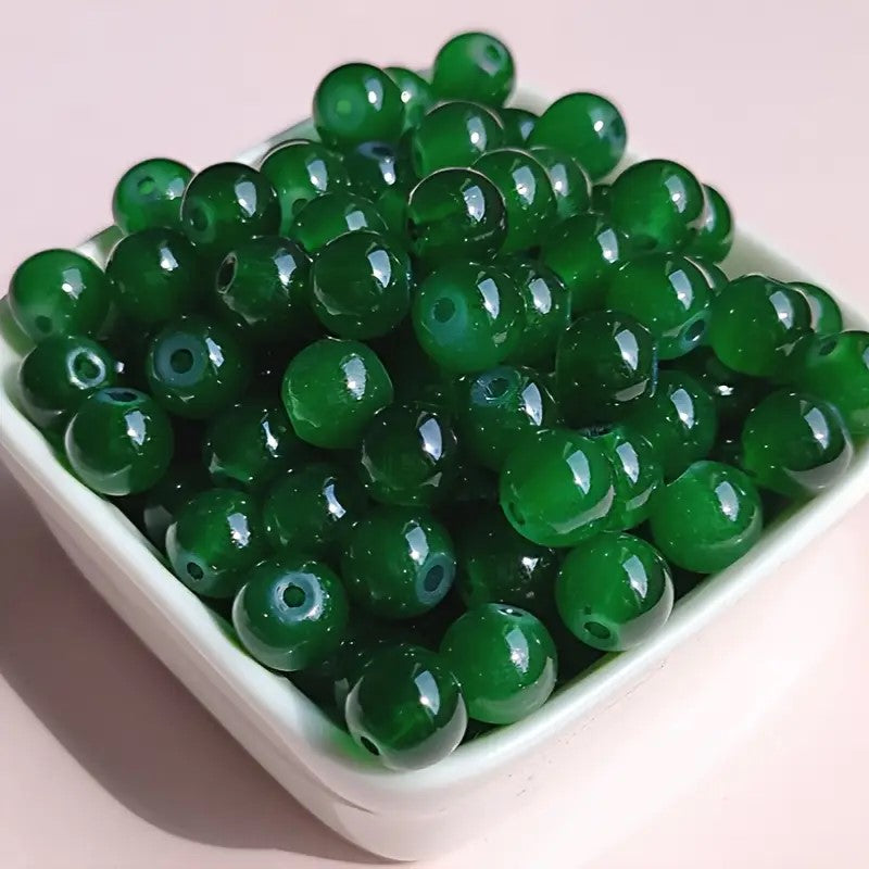 Margele sticla 8mm verde