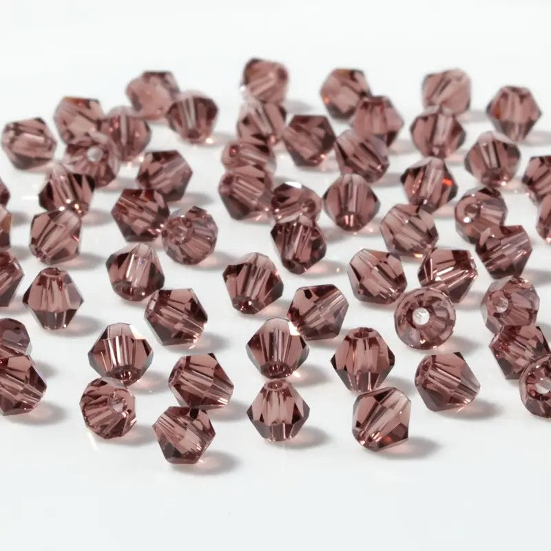 Margele sticla biconice 3mm mov