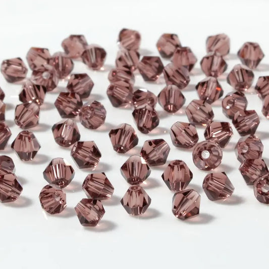 Margele sticla biconice 3mm mov