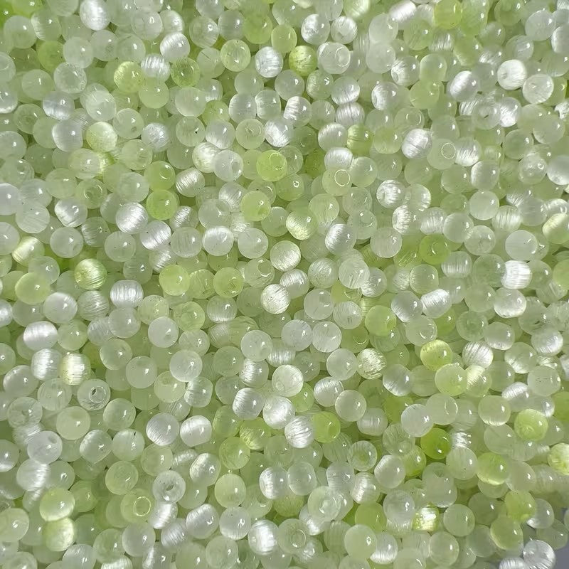 Margele sticla ochi de pisica 4mm verde