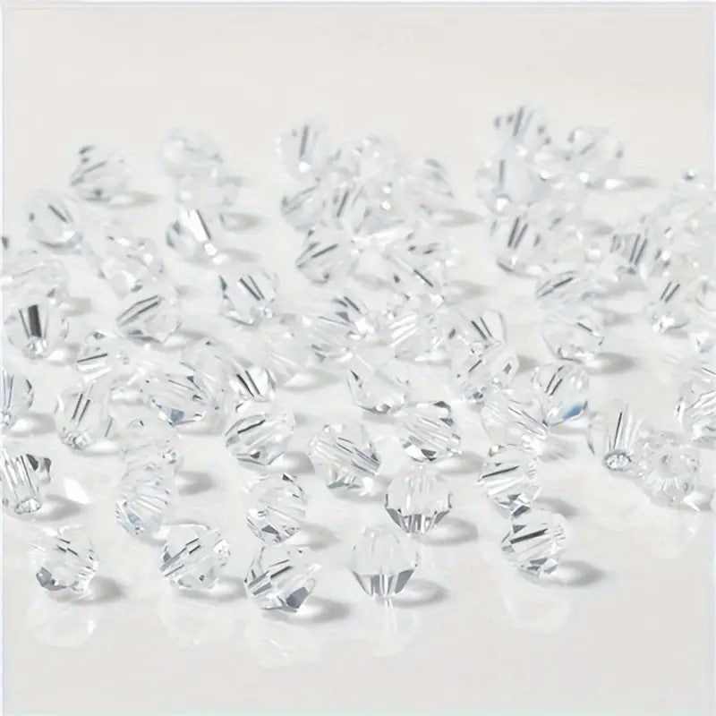 Margele sticla biconice 3mm transparent