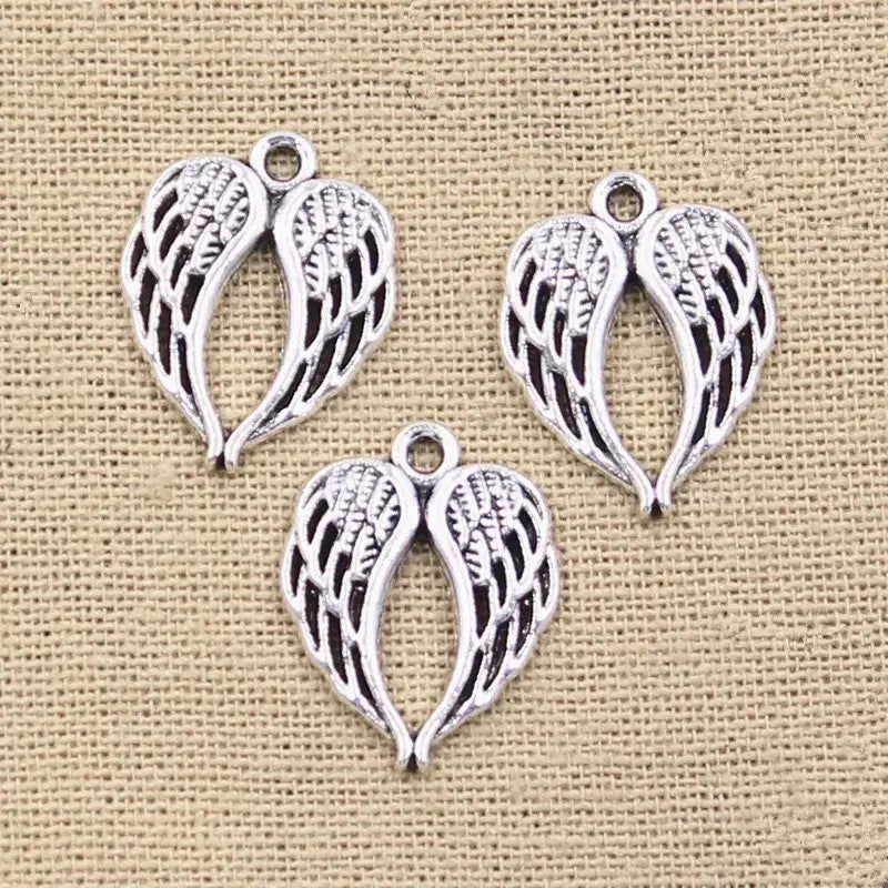 Pandantiv aripi 21x18mm argintiu