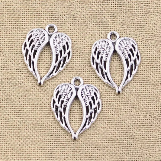 Pandantiv aripi 21x18mm argintiu