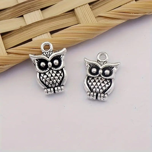 Pandantiv bufnita 12x16mm argintiu