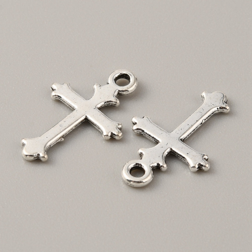 Pandantiv cruce 19x12mm argintiu