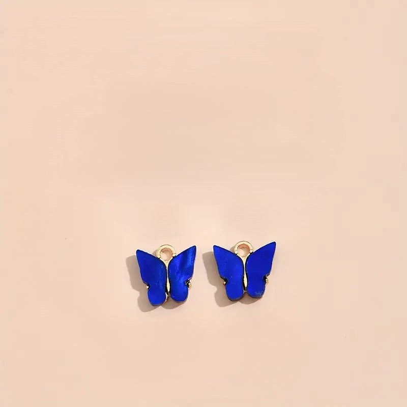 Pandantiv fluture 13x14mm albastru