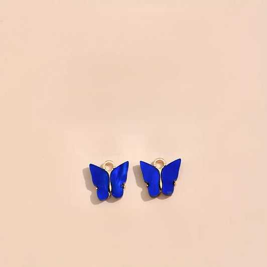 Pandantiv fluture 13x14mm albastru