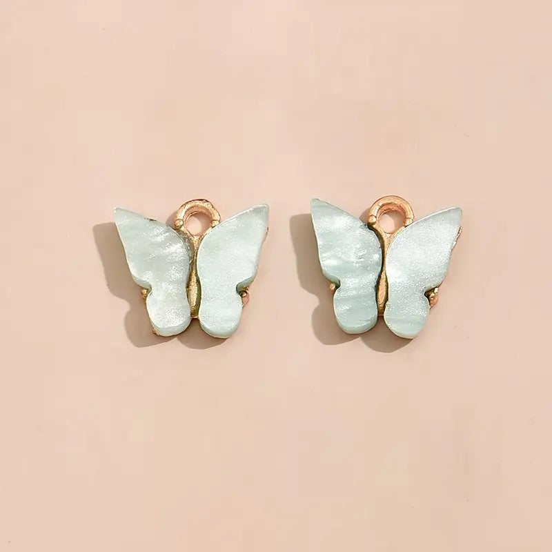 Pandantiv fluture 13x14mm albastru cer